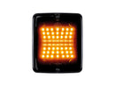24V DARK KNIGHT IZE LED brake and rear light, IP66, ECE R7, ECE R10, 2.5m, 110.00 x 130.00 x 45.00mm, square, amber
