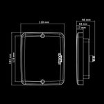 FOR9T Illusion LED aizmugurējais lukturis ar bremžu gaismu un dinamisko virzienrādītāju 10–40 V, IP67, tumšs stikls