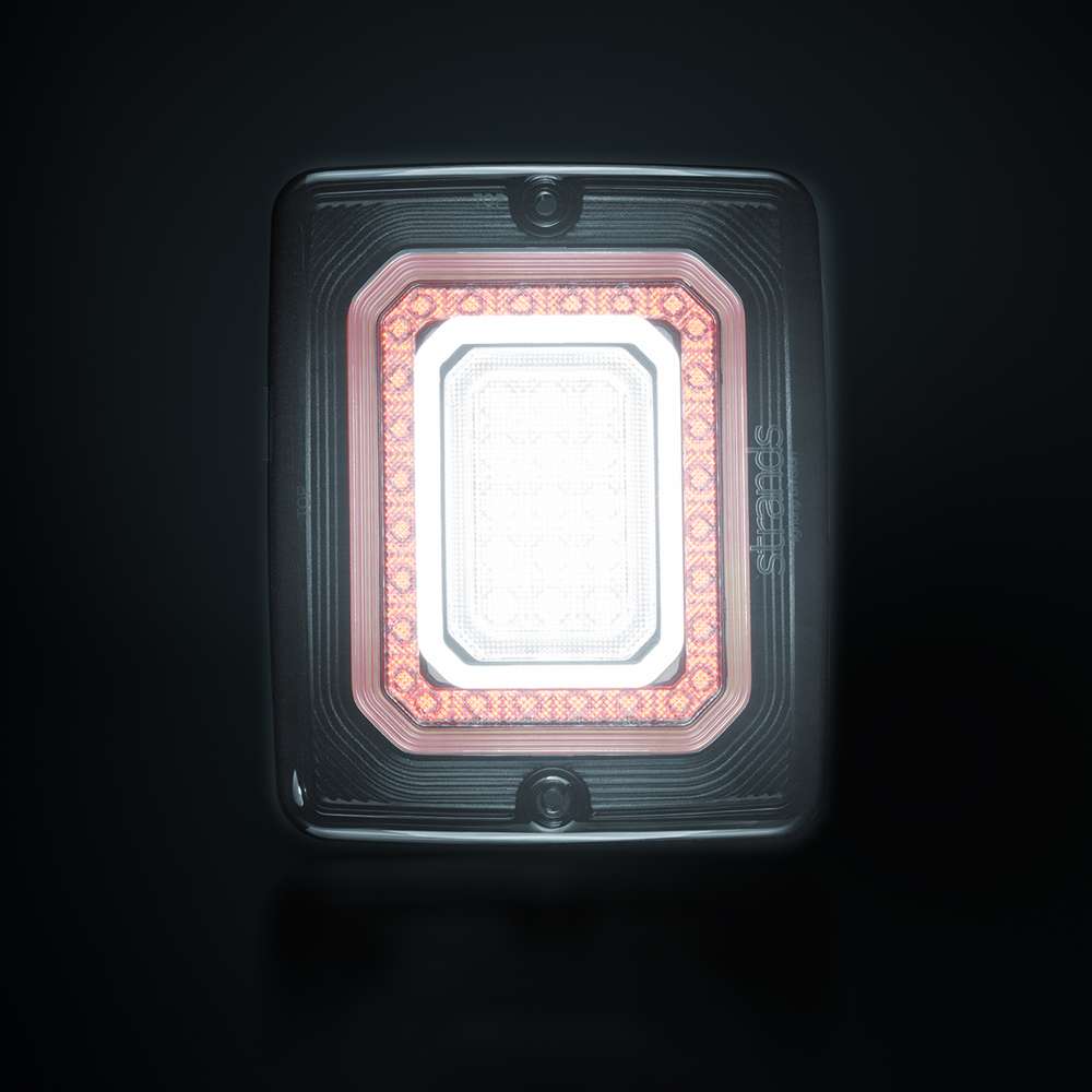 Strands FOR9T Illusion Reverse and Fog Light, 10–40 V, IP67, Dark Lens, 133 mm