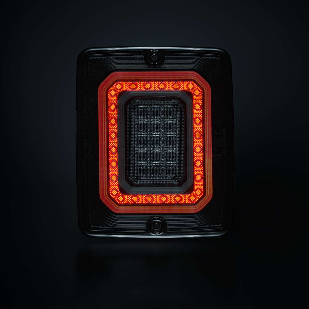 Strands FOR9T Illusion Reverse and Fog Light, 10–40 V, IP67, Dark Lens, 133 mm