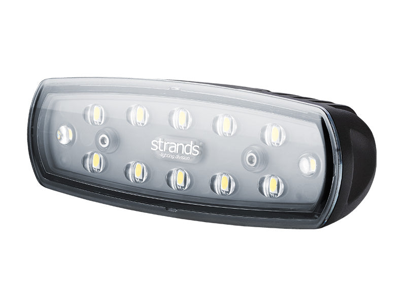 15W(1960Lm) 9-30V STRANDS(Zviedrija) LED atpakaļgaitas lukturis, IP68/69K, 144.00 x 49.60 x 74.50mm, vads 3m, garantija 3 gadi, auksti balta gaisma 6000K