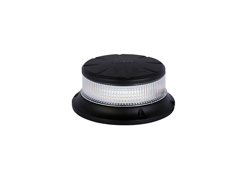 9-30V STRANDS MINI beacon, IP67, ECE R65, ECE R10, ø 112.00 x 46.00mm, amber, transparent