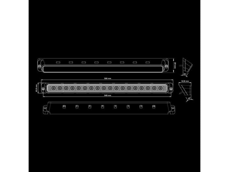 10-36V 40W( 9200Lm) STRANDS LED papildlukturis, IP68/69K, ECE R10, auksti balta gaisma 5000K