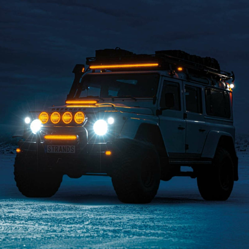 600W(44400Lm) 10-30V STRANDS(Zviedrija)  LED garais papildlukturis, IP67/69K, EMC ECE R10, 817.00 x 76.00 x 71.50mm, vads 2.5m, garantija 3 gadi