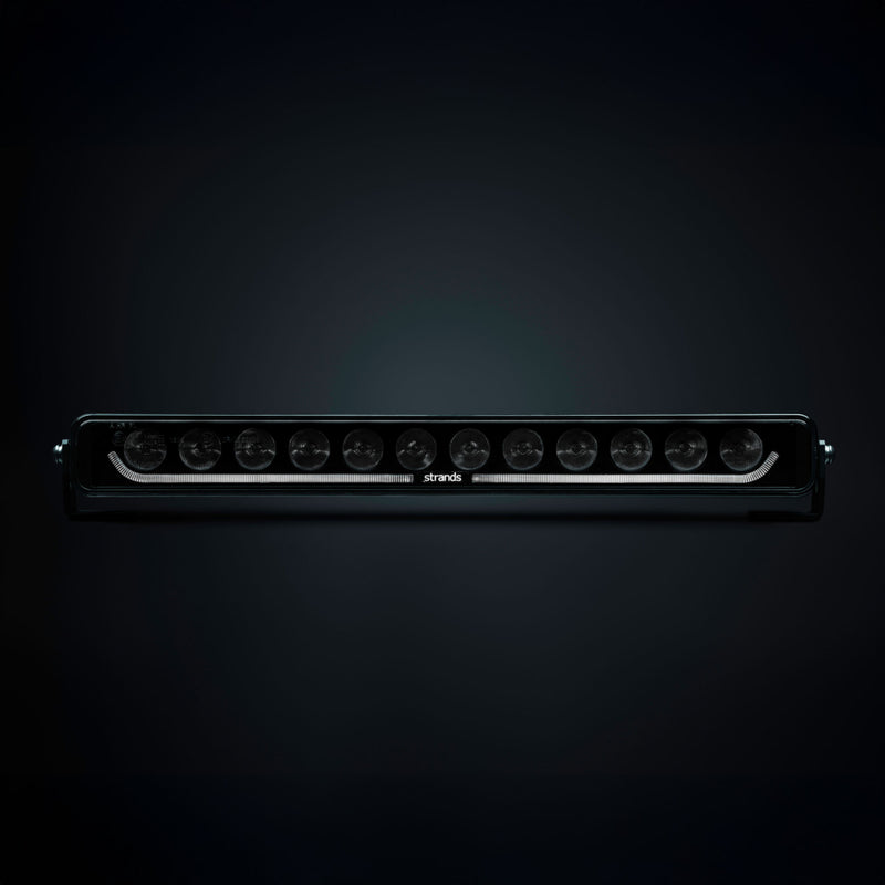 10-36V 115W(13000Lm) STRANDS LED auxiliary lamp, IP68/IP69K, black, cool white light 5000K