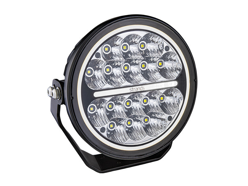 80W(9600Lm) 9-32V STRANDS(Zviedrija) LED NIGHT darba lukturis, IP67/69K, ⌀ 178.00 x 78.20mm vads 500mm, garantija 3 gadi, auksti balta gaisma 6000K