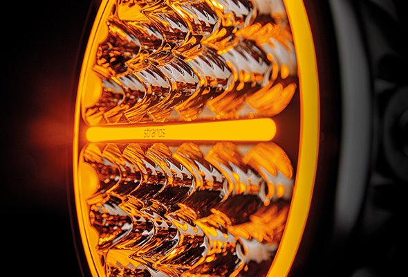 170W(14280Lm) 9-35V STRANDS(Zviedrija) LED nakts gaisma, IP67/69K, EMC ECE R10, ⌀ 228.60 x 86.70mm, vads 500mm, garantija 3 gadi, auksti balta gaisma 6000K