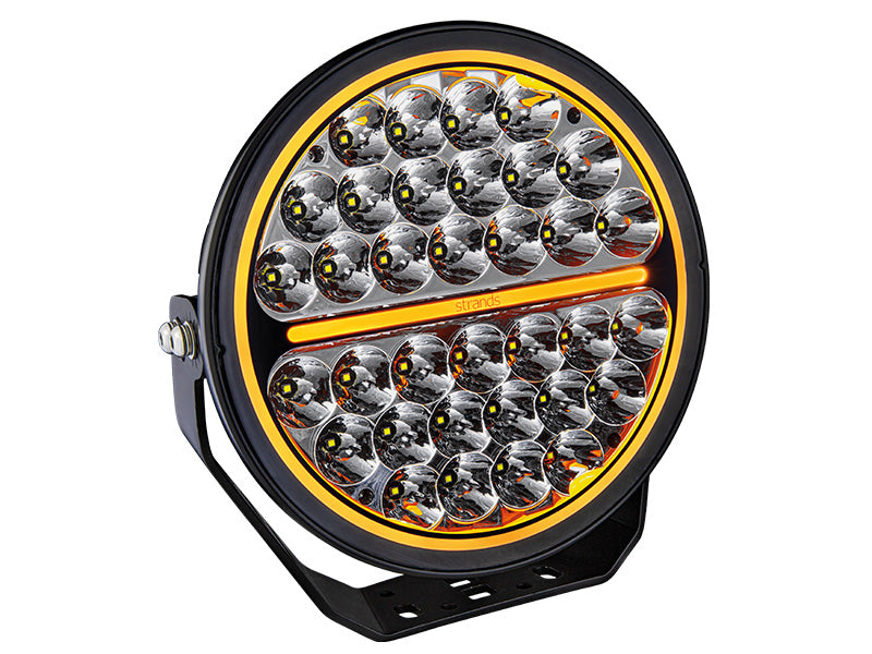 170W(14280Lm) 9-35V STRANDS(Zviedrija) LED nakts gaisma, IP67/69K, EMC ECE R10, ⌀ 228.60 x 86.70mm, vads 500mm, garantija 3 gadi, auksti balta gaisma 6000K
