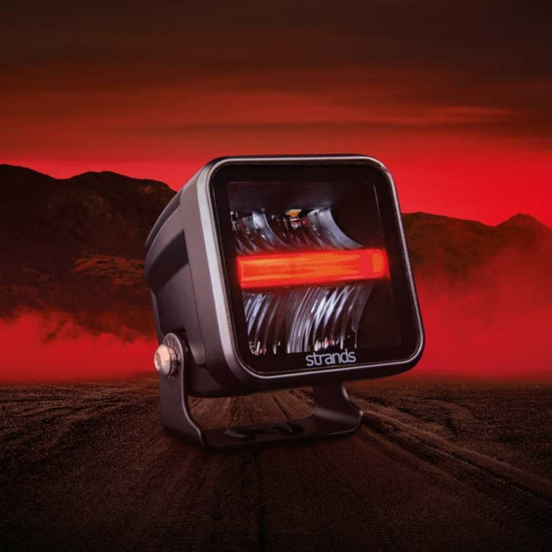 40W(4800Lm) 9-35V STRANDS(Zviedrija) LED darba lukturis, IP67/69K, EMC ECE R10, 72.00 x 72.00 x 72.00mm, vads 500mm, garantija 3 gadi, auksti balta gaisma 6000K