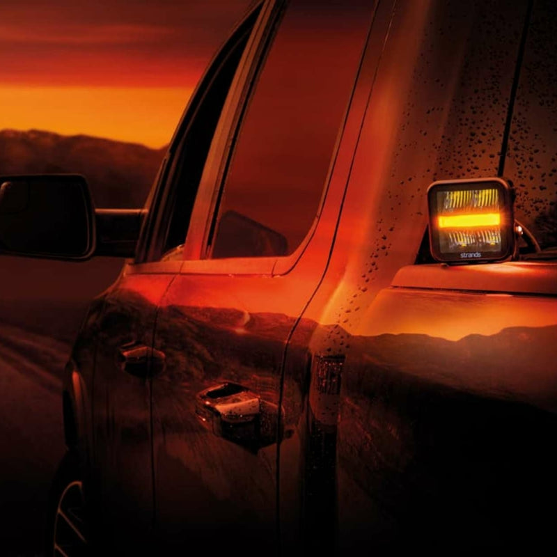 40W(4800Lm) 9-35V STRANDS(Zviedrija) LED darba lukturis, IP67/69K, EMC ECE R10, 72.00 x 72.00 x 72.00mm, vads 500mm, garantija 3 gadi, auksti balta gaisma 6000K