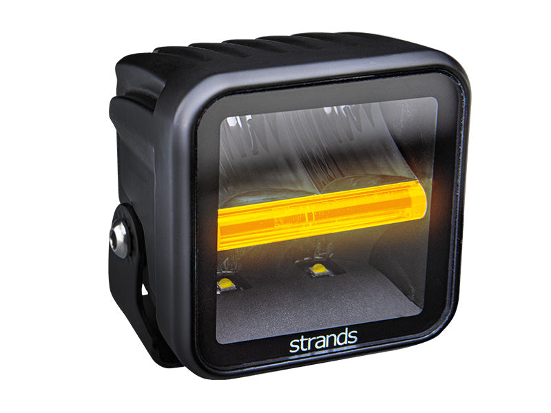 40W(4800Lm) 9-35V STRANDS(Zviedrija) LED darba lukturis, IP67/69K, EMC ECE R10, 72.00 x 72.00 x 72.00mm, vads 500mm, garantija 3 gadi, auksti balta gaisma 6000K