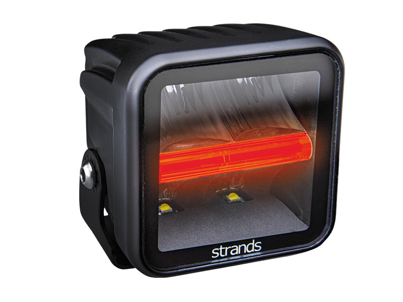 40W(4800Lm) 9-35V STRANDS(Zviedrija) LED darba lukturis, IP67/69K, EMC ECE R10, 72.00 x 72.00 x 72.00mm, vads 500mm, garantija 3 gadi, auksti balta gaisma 6000K