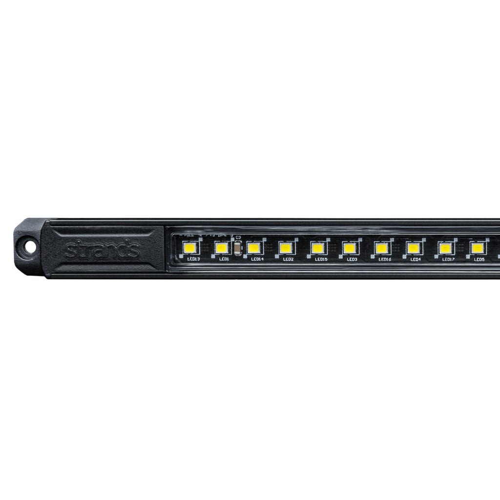 19,2 Вт (2590 лм) 10–30 В, STRANDS (Швеция)  UNITY  LED удлиненная дополнительная фара, IP67, ECE R10, 953,00 × 16,00 × 8,00 мм, кабель 2 м, гарантия 3 года, холодно-белый свет 5000 К