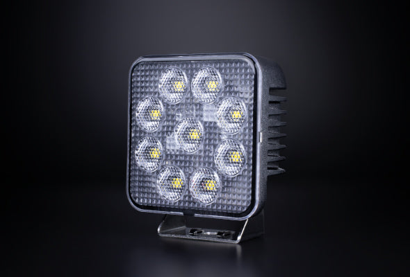 54W(6187Lm) 9-32V STRANDS(Zviedrija) UNITY  LED darba lukturis, IP67/69, 101.00 x 101.00 x 45.00mm, vads 520mm, garantija 3 gadi, auksti balta gaisma 6000K