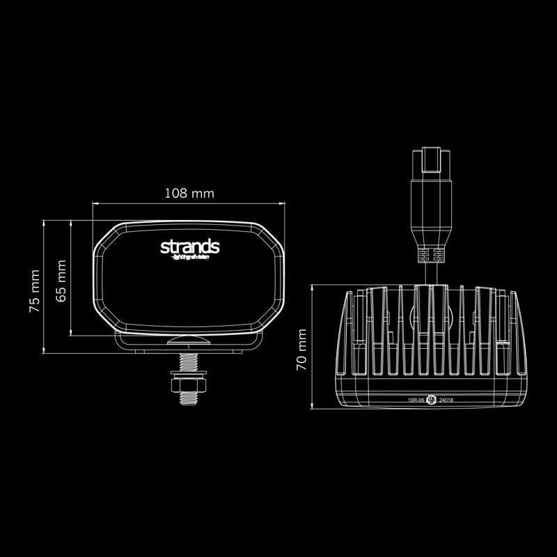 FOR9T LIGHT POD DRIVING LIGHT 4″ 10-48V 40W 4500Lm gabarītgaismas, IP69K, ECE R10, auksti balta gaisma 5700K
