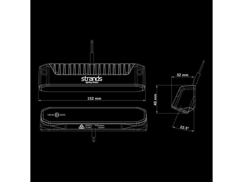 10/48V 30W(2000Lm) STRANDS LED papildlukturis, IP69K, auksti balta gaisma 5700K