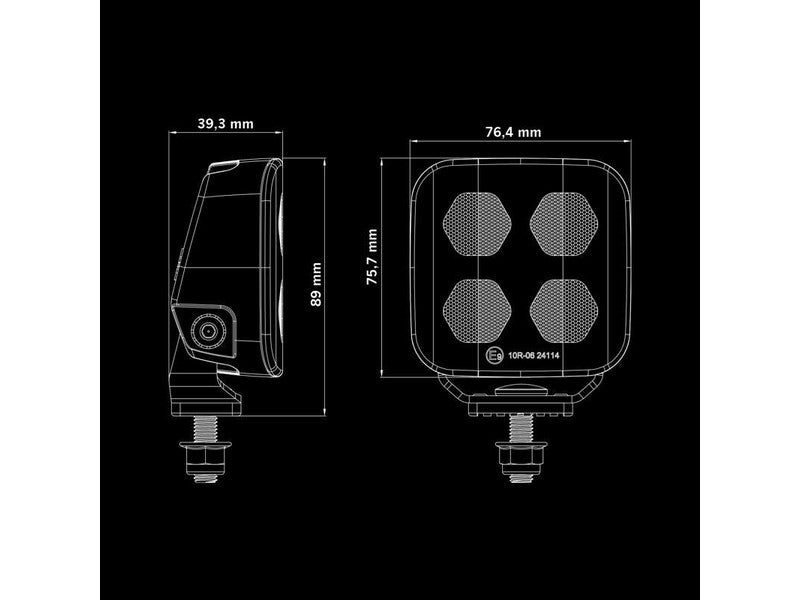 10-36V 22W 2010Lm STRANDS LED papildlukturis, 150 mm,  IP68/69K, ECE R10, CISPR25 Class 3, auksti balta gaisma 5700K