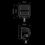 SIBERIA XP QUBE 38W(3150Lm)  10-32V LED darba lukturis, melns, auksti balta gaisma 5700K