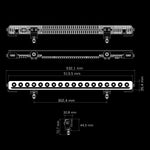 STRANDS 165W (15500lm) NUUK D-Line 30″ LED bārs IP68/69K 761mm melns