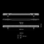 STRANDS 165W (15500lm) NUUK D-Line 30″ LED bārs IP68/69K 761mm melns