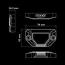 Strands Unity Rock Light oranža LED pozīcijas un darba lampa 340 lm, 10–32 V DC, Flood Beam, IP69K, melna korpusa izpildījumā