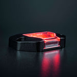 Strands Unity Rock Light — красная светодиодная габаритная и рабочая лампа, 200 лм, 10–32 В постоянного тока, широкий луч, IP69K, в черном корпусе