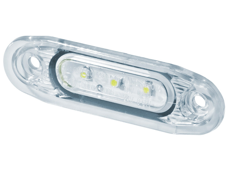 12-24V LED additional light, IP66/68, 79.00 x 25.00 x 15.00mm, cable 5m, white