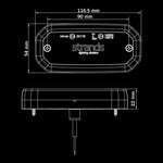 10-40V 3,5W FOR9T Scale sānu gabarītlukturis, 1650K, ECE R148 (R91) ECE R10, IP67, dzintara krāsā