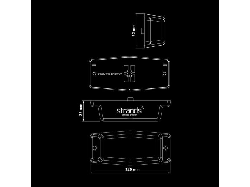 10-32V Eesmine valge märgutuli, kollane märgutuli, hoiatustuli keskel