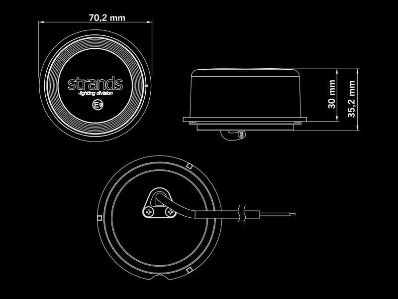 STRANDS FOR9T10-40V  GEO Side Marker Light, IP67, ECE R10, R148