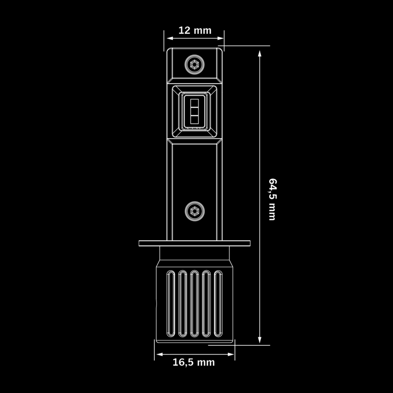 Big Energy H1 LED spuldžu komplekts 1500 lm, 5700 K, 12–24 V, IP67, 2 gab.
