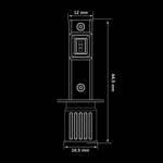 Big Energy H1 LED spuldžu komplekts 1500 lm, 5700 K, 12–24 V, IP67, 2 gab.
