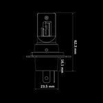 Big Energy H4 LED spuldžu komplekts 1550/800 lm, 5700 K, 12–24 V, tuvās un tālās gaismas, IP67, 2 gab.
