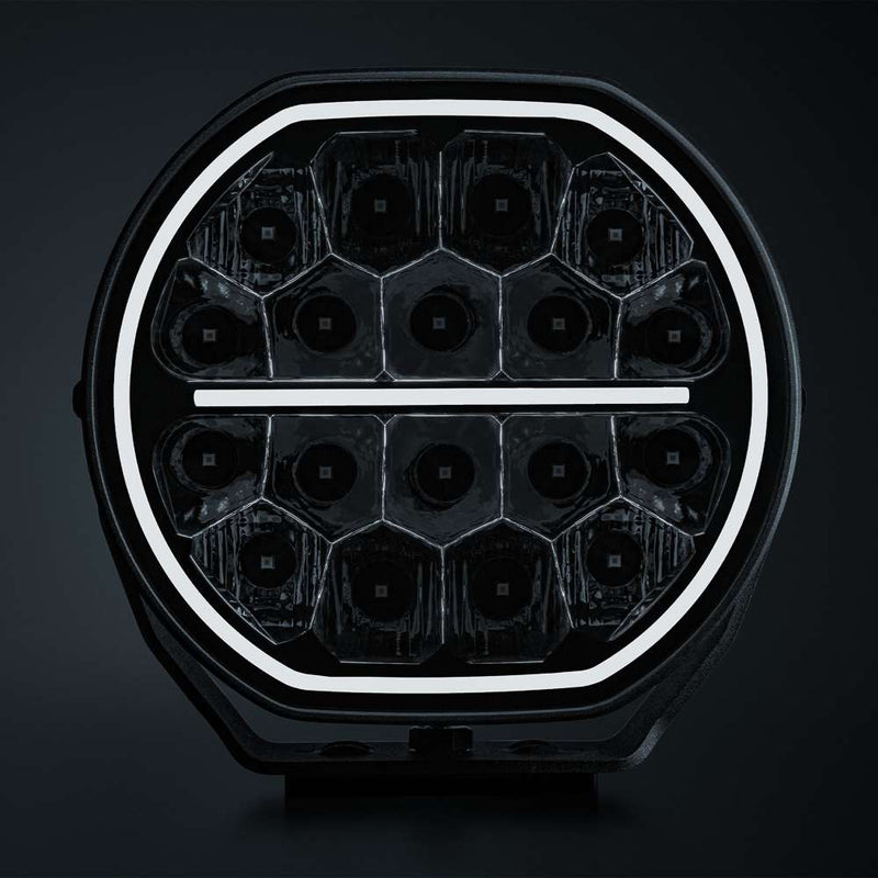 STRANDS BIG ENERGY 2.0 LED tālās gaismas lukturis, 132W, 12900Lm, 10–32V, 1lx pie 715m, E-mode/Xperience režīmi, balta/dzintarkrāsas pozīcijas gaisma, IP69K, 5700K, 3 gadu garantija