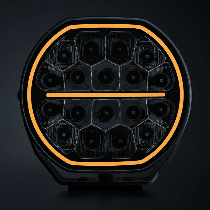 STRANDS BIG ENERGY 2.0 LED tālās gaismas lukturis, 132W, 12900Lm, 10–32V, 1lx pie 715m, E-mode/Xperience režīmi, balta/dzintarkrāsas pozīcijas gaisma, IP69K, 5700K, 3 gadu garantija