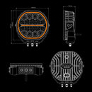 STRANDS BIG ENERGY 2.0 LED tālās gaismas lukturis, 132W, 12900Lm, 10–32V, 1lx pie 715m, E-mode/Xperience režīmi, balta/dzintarkrāsas pozīcijas gaisma, IP69K, 5700K, 3 gadu garantija