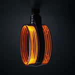 FOR9T spāņu tipa sānu gabarītlukturis, dzintara/dzintara gaisma, tumša lēca, 10–40 V, 109 mm, IP67, 903007