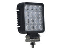 48W(3040Lm)  12-32V STRANDS(Zviedrija) LED atpakaļgaitas lukturis, IP67/69,  ECE R23 EMC ECE R10, 110.00 x 110.00 x 46.52mm, vads 1m, melns, garantija 3 gadi, auksti balta gaisma 6000K