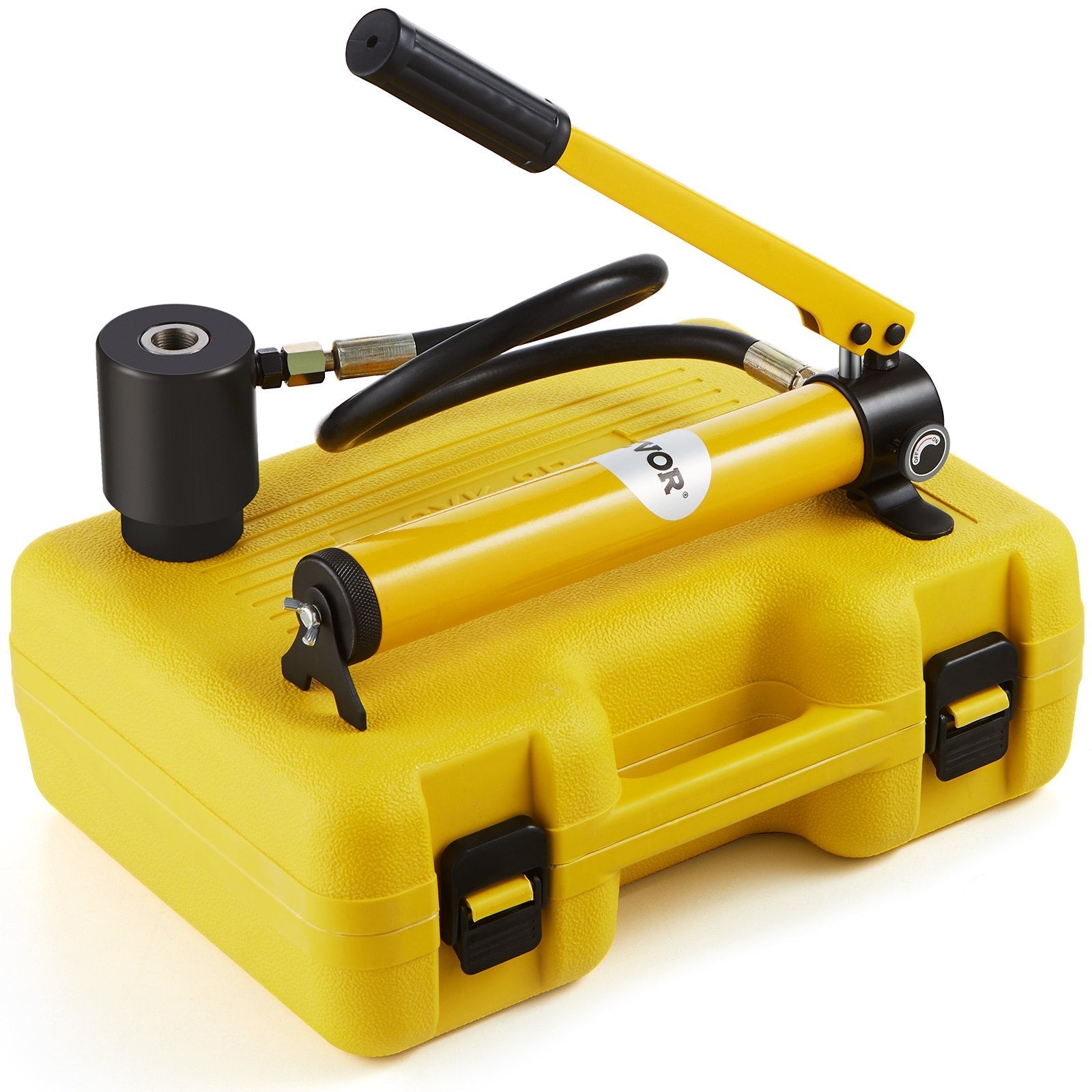 VEVOR 10 t hidrauliskais perforatora (knockout) komplekts, cauruļu caurumu griezēju komplekts 12,7–50,8 mm, 6 daļu KO instrumentu komplekts lokšņu metālam, alumīnijam, misiņam, nerūsējošajam tēraudam, stiklašķiedrai un plastmasai