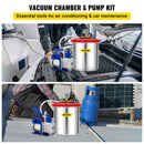 VEVOR vakuuma kamera ar vakuuma sūkni 18,9 l, 5 CFM (142 l/min), 1/3 ZS, vienpakāpes komplekts