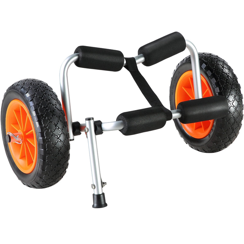 VEVOR kajaka rati 113 kg, salokāmi, 254 mm pilnriepu riteņi, neslīdošs balsts, stiprinājuma siksna