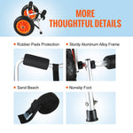 VEVOR kajaka rati 113 kg, salokāmi, 254 mm pilnriepu riteņi, neslīdošs balsts, stiprinājuma siksna