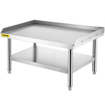 VEVOR Nerūsējošā tērauda grila statīvs ar regulējamu uzglabāšanas plauktu, 122 x 76 x 61 cm
