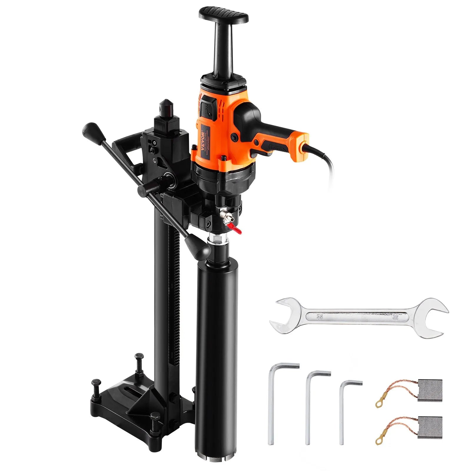 VEVOR serdes urbjmašīna, urbšanas diametrs 20–160 mm, 2000 W, rokas un statīva tipa serdes urbšanas iekārta betonam, ķieģelim un mūra materiāliem
