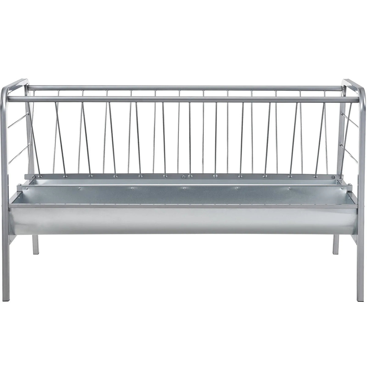 VEVOR 2-in-1 graudu un siena barotava, 303 l ietilpība, 150 cm garums, dziļā barošanas vanna, smagā tērauda barotava kazām un aitā