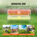 VEVOR 2-in-1 graudu un siena barotava, 303 l ietilpība, 150 cm garums, dziļā barošanas vanna, smagā tērauda barotava kazām un aitā