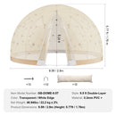 Купольная палатка VEVOR 2,9 м с двойным чехлом и прозрачным окном - идеальна для кемпинга и вечеринок