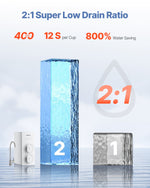 VEVOR Reverse Osmosis sistēma 400 GPD 8 posmu ūdens filtrs bez tvertnes zem izlietnes