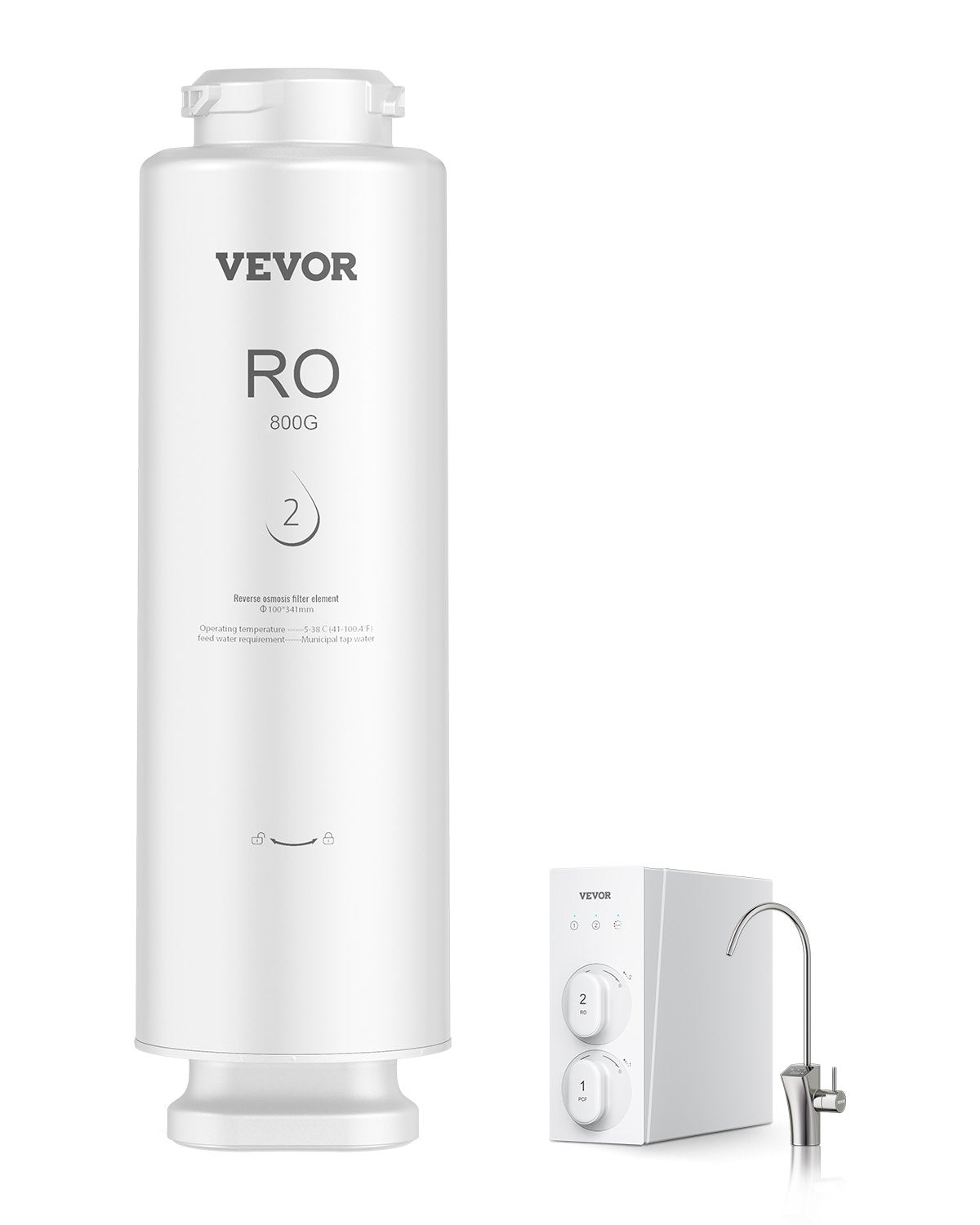 VEVOR Reverse Osmosis sistēmas aizstājējs filtrs SS-006 zem izlietnes ūdens filtram