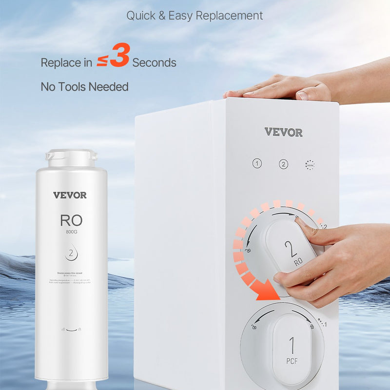 VEVOR Reverse Osmosis sistēmas aizstājējs filtrs SS-006 zem izlietnes ūdens filtram